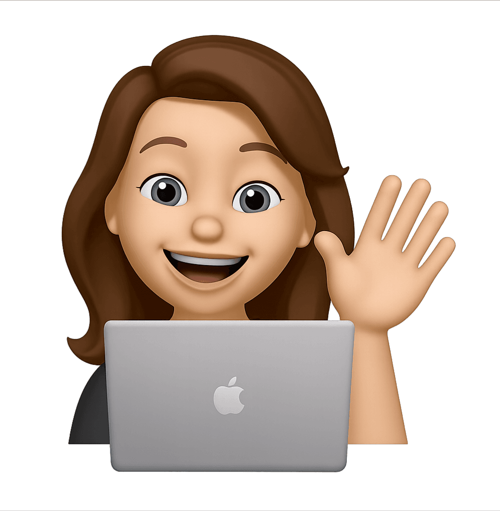 Person peeking from behing laptop